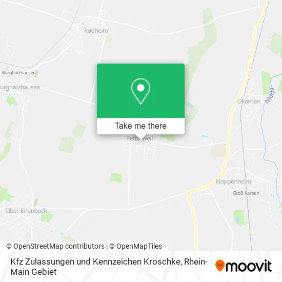 Карта Kfz Zulassungen und Kennzeichen Kroschke