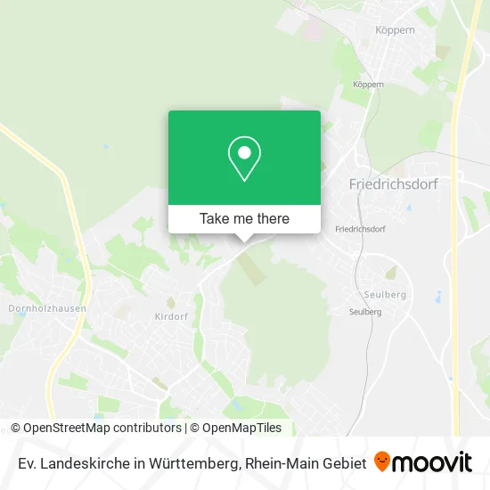 Карта Ev. Landeskirche in Württemberg