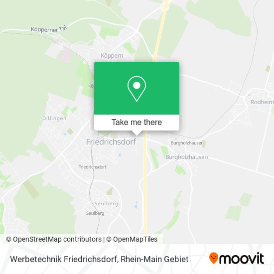 Werbetechnik Friedrichsdorf map