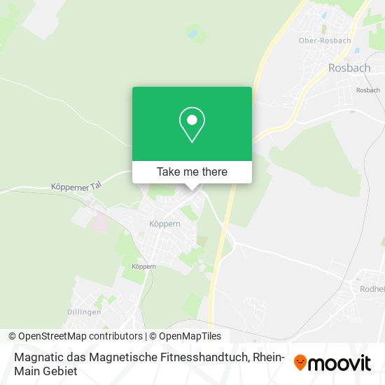 Magnatic das Magnetische Fitnesshandtuch map