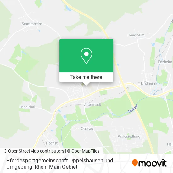 Карта Pferdesportgemeinschaft Oppelshausen und Umgebung