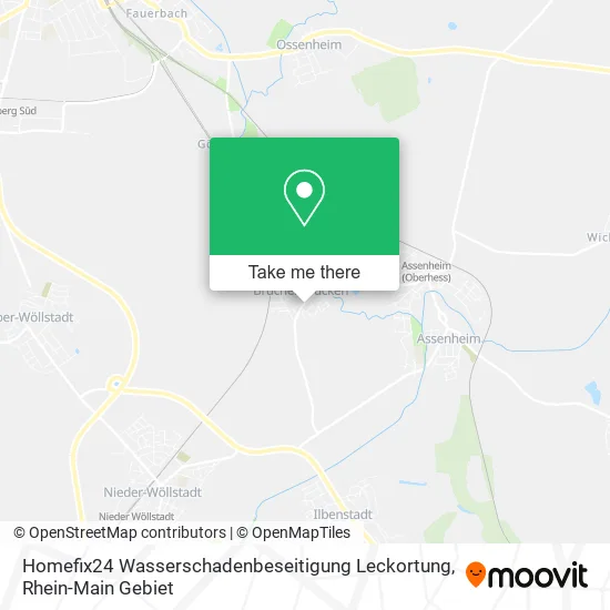 Карта Homefix24 Wasserschadenbeseitigung Leckortung