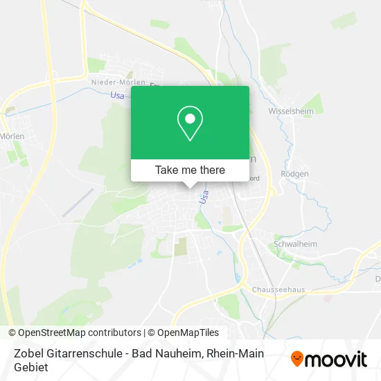 Карта Zobel Gitarrenschule - Bad Nauheim