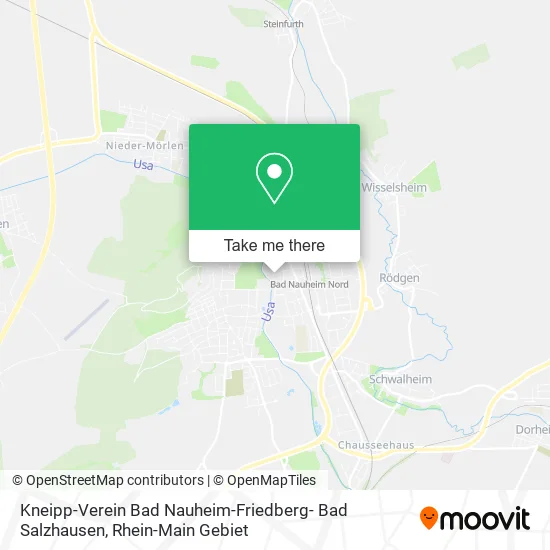 Карта Kneipp-Verein Bad Nauheim-Friedberg- Bad Salzhausen