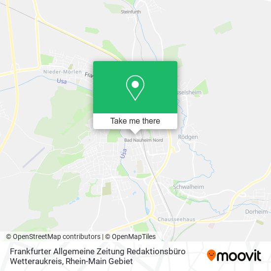 Frankfurter Allgemeine Zeitung Redaktionsbüro Wetteraukreis map