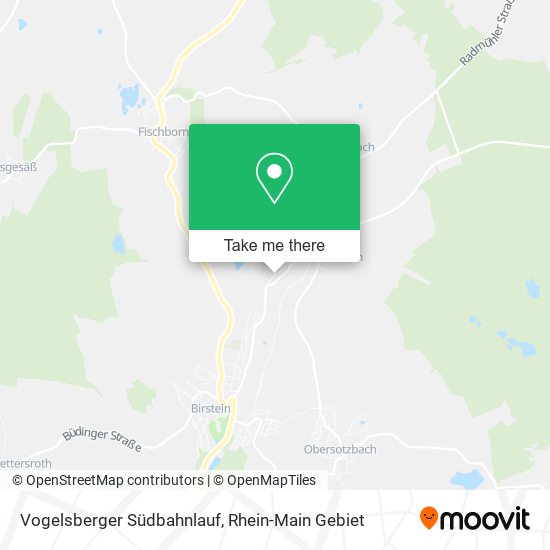 Vogelsberger Südbahnlauf map