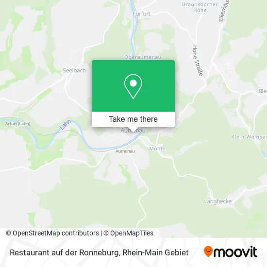 Карта Restaurant auf der Ronneburg