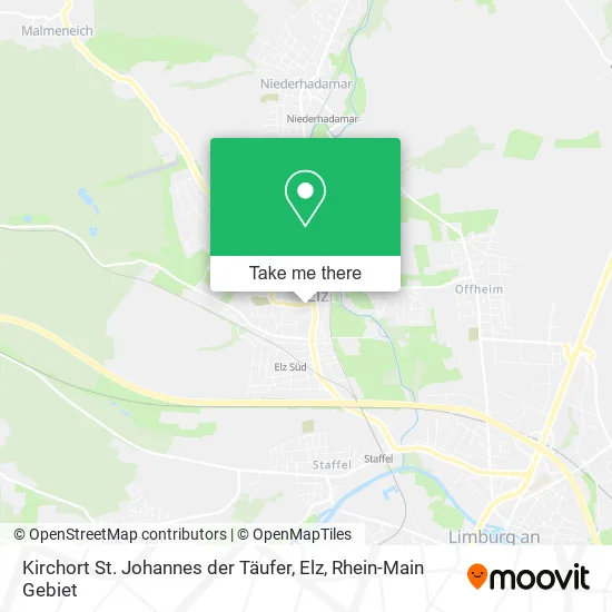 Карта Kirchort St. Johannes der Täufer, Elz