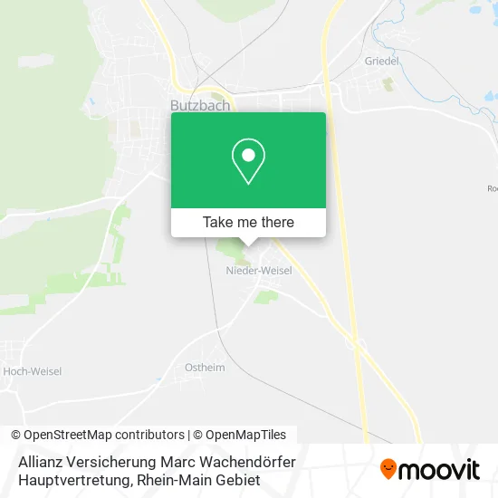 Карта Allianz Versicherung Marc Wachendörfer Hauptvertretung