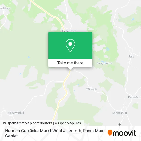 Карта Heurich Getränke Markt Wüstwillenroth