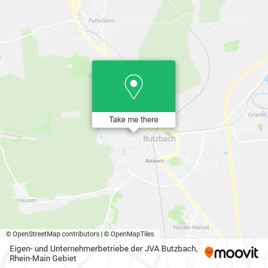 Карта Eigen- und Unternehmerbetriebe der JVA Butzbach
