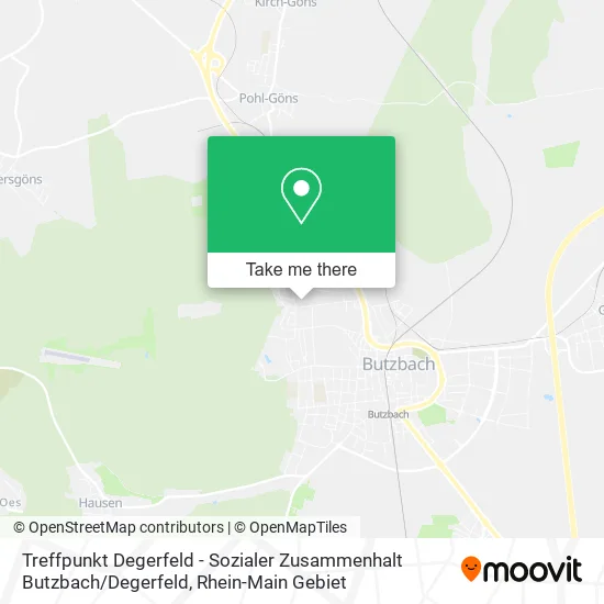 Карта Treffpunkt Degerfeld - Sozialer Zusammenhalt Butzbach / Degerfeld