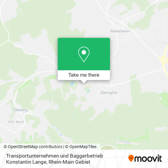 Карта Transportunternehmen und Baggerbetrieb Konstantin Lange
