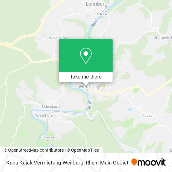 Kanu Kajak Vermietung Weilburg map