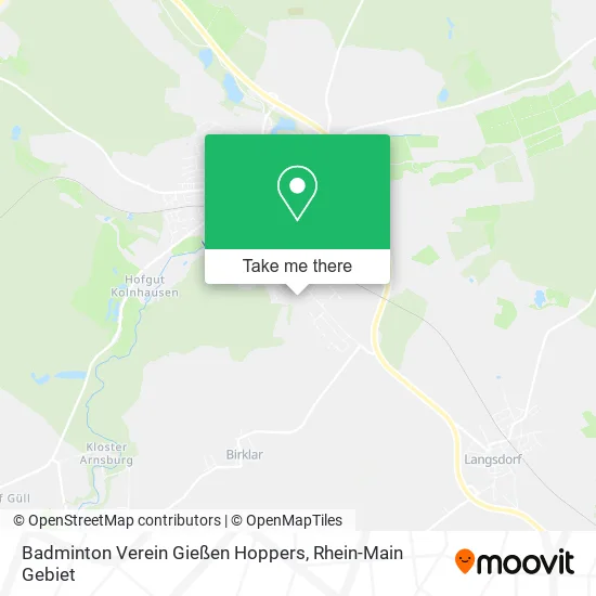 Карта Badminton Verein Gießen Hoppers