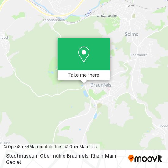 Stadtmuseum Obermühle Braunfels map