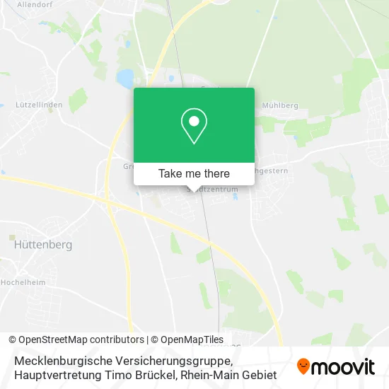 Карта Mecklenburgische Versicherungsgruppe, Hauptvertretung Timo Brückel