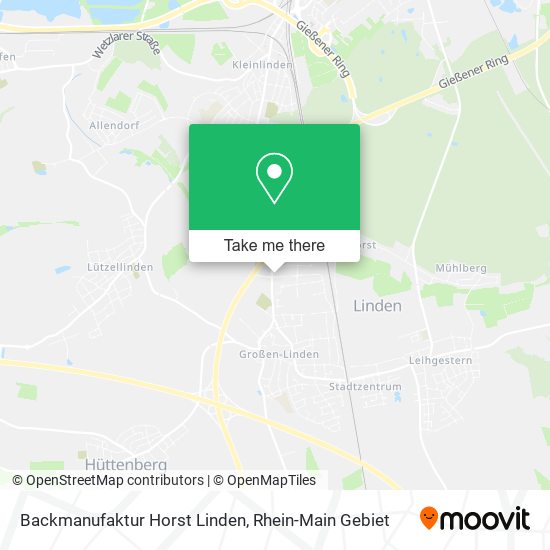 Backmanufaktur Horst Linden map
