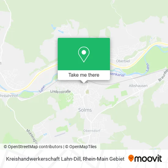 Карта Kreishandwerkerschaft Lahn-Dill