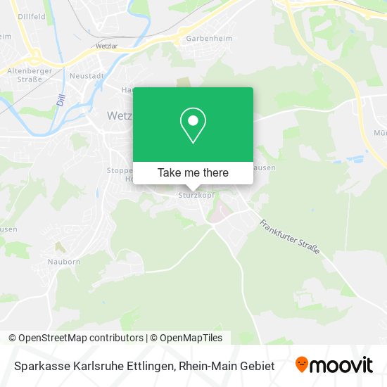 Sparkasse Karlsruhe Ettlingen map