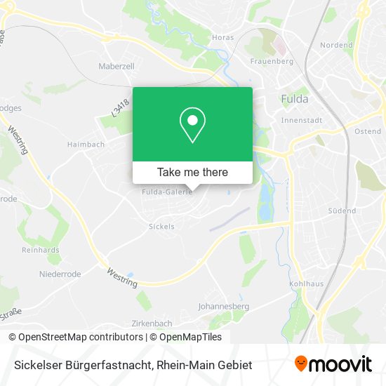 Sickelser Bürgerfastnacht map