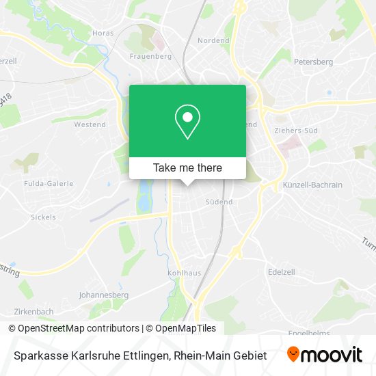 Sparkasse Karlsruhe Ettlingen map