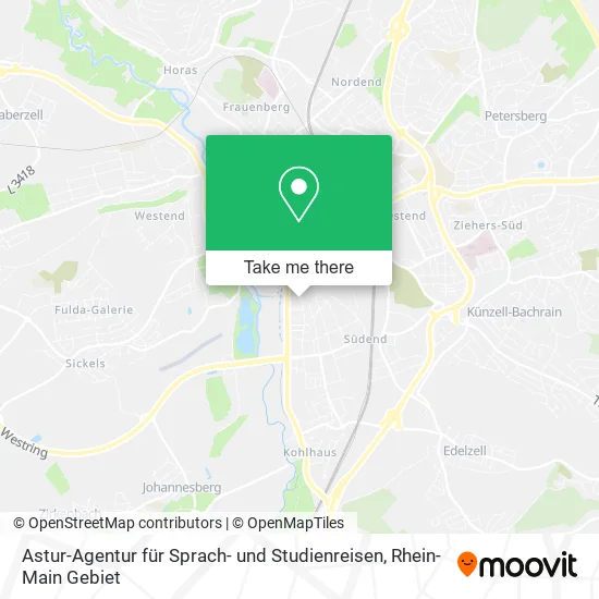 Карта Astur-Agentur für Sprach- und Studienreisen