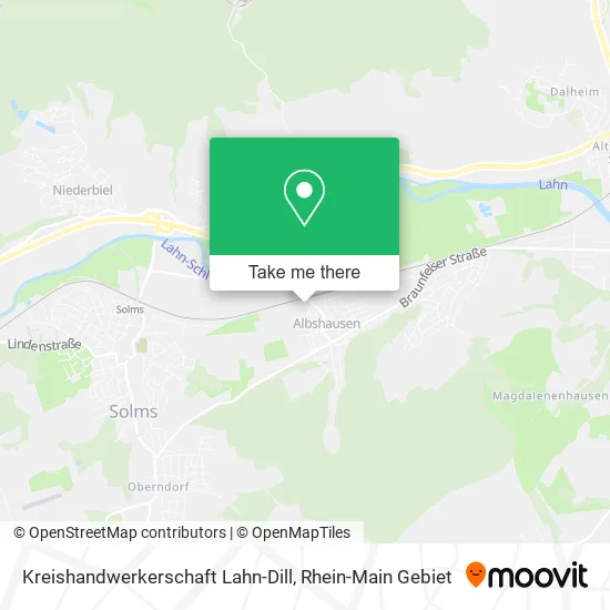 Карта Kreishandwerkerschaft Lahn-Dill