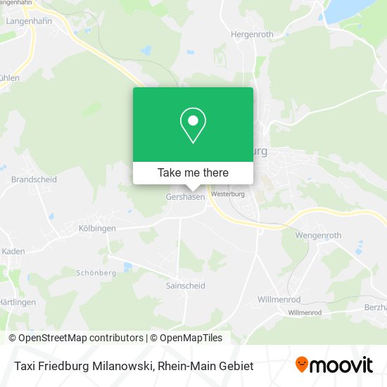 Taxi Friedburg Milanowski map