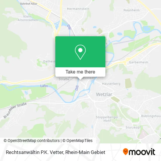 Карта Rechtsanwältin P.K. Vetter