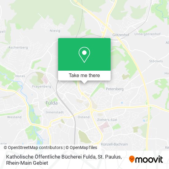 Katholische Öffentliche Bücherei Fulda, St. Paulus map