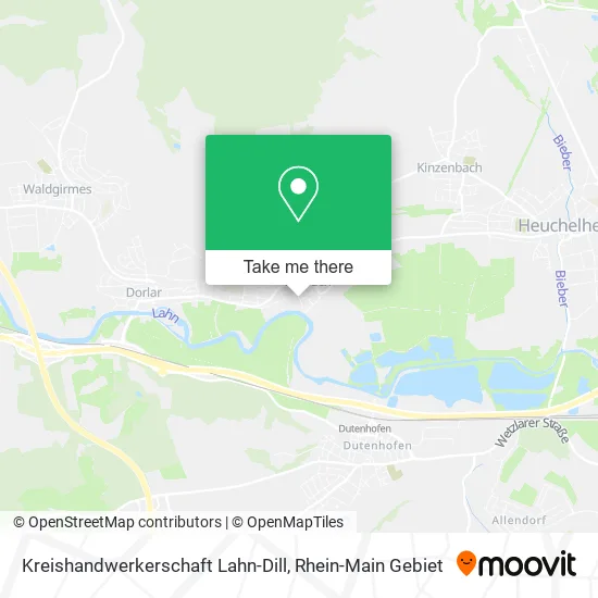 Карта Kreishandwerkerschaft Lahn-Dill