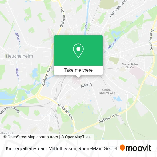 Карта Kinderpalliativteam Mittelhessen