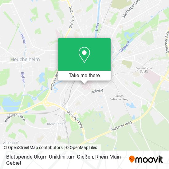 Blutspende Ukgm Uniklinikum Gießen map