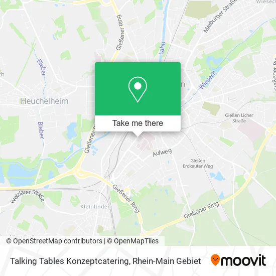 Карта Talking Tables Konzeptcatering