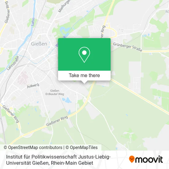 Карта Institut für Politikwissenschaft Justus-Liebig-Universität Gießen