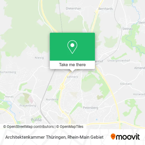 Карта Architektenkammer Thüringen