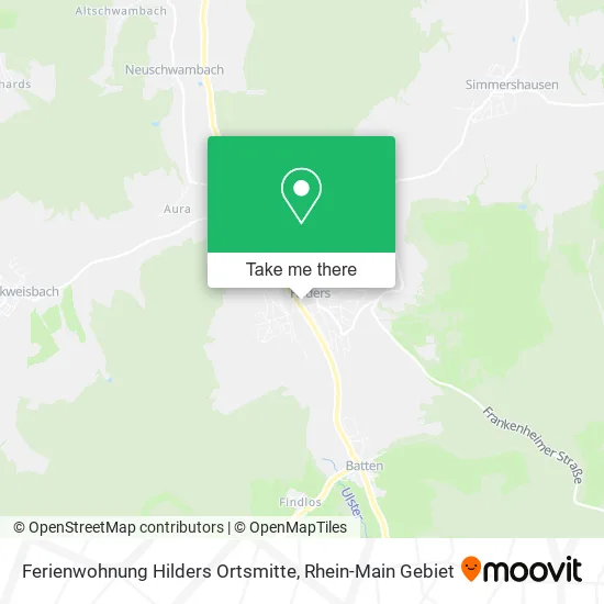Карта Ferienwohnung Hilders Ortsmitte