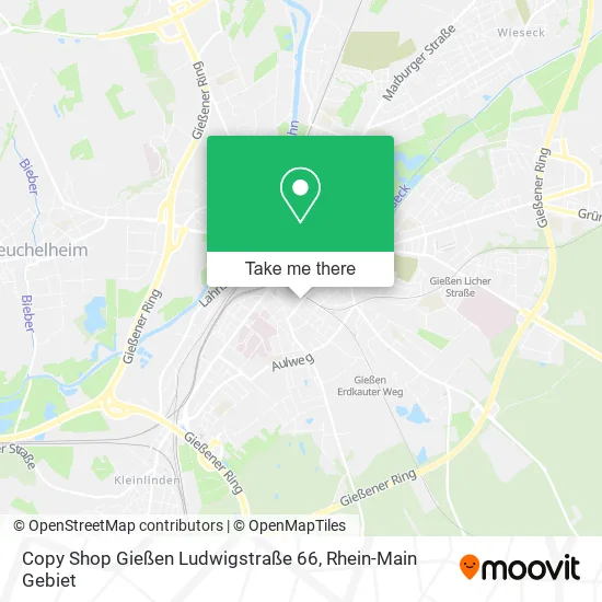 Карта Copy Shop Gießen Ludwigstraße 66