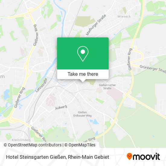 Hotel Steinsgarten Gießen map