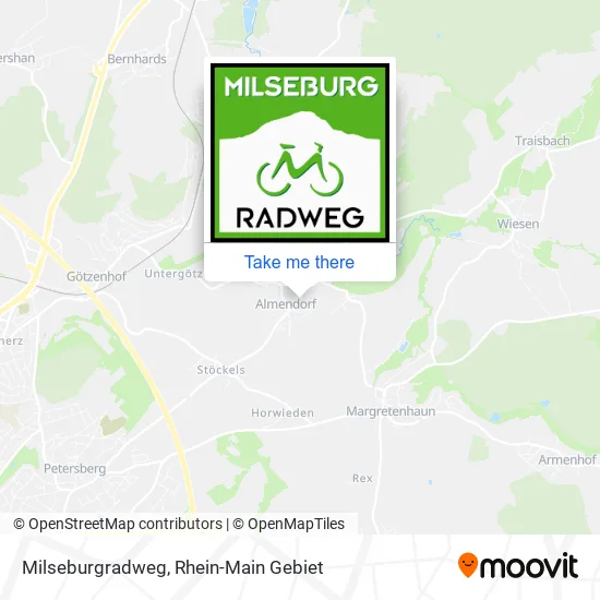Карта Milseburgradweg