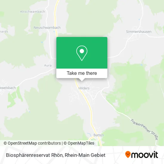 Карта Biosphärenreservat Rhön