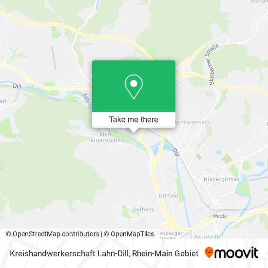 Карта Kreishandwerkerschaft Lahn-Dill