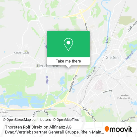 Карта Thorsten Rolf Direktion Allfinanz AG Dvag / Vertriebspartner Generali Gruppe