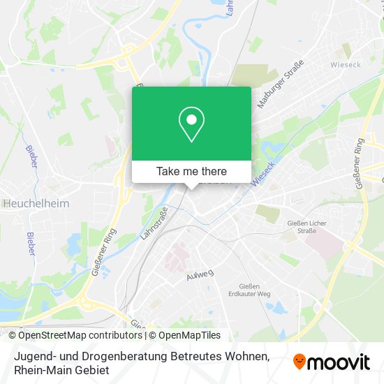 Jugend- und Drogenberatung Betreutes Wohnen map