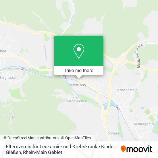 Elternverein für Leukämie- und Krebskranke Kinder Gießen map