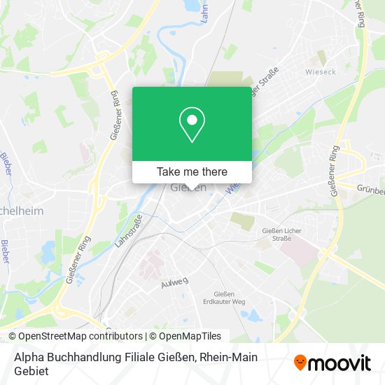 Alpha Buchhandlung Filiale Gießen map