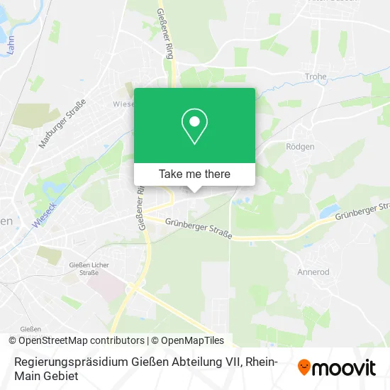 Карта Regierungspräsidium Gießen Abteilung VII