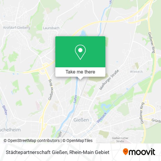 Städtepartnerschaft Gießen map