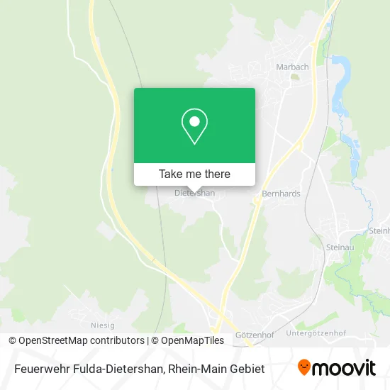 Карта Feuerwehr Fulda-Dietershan